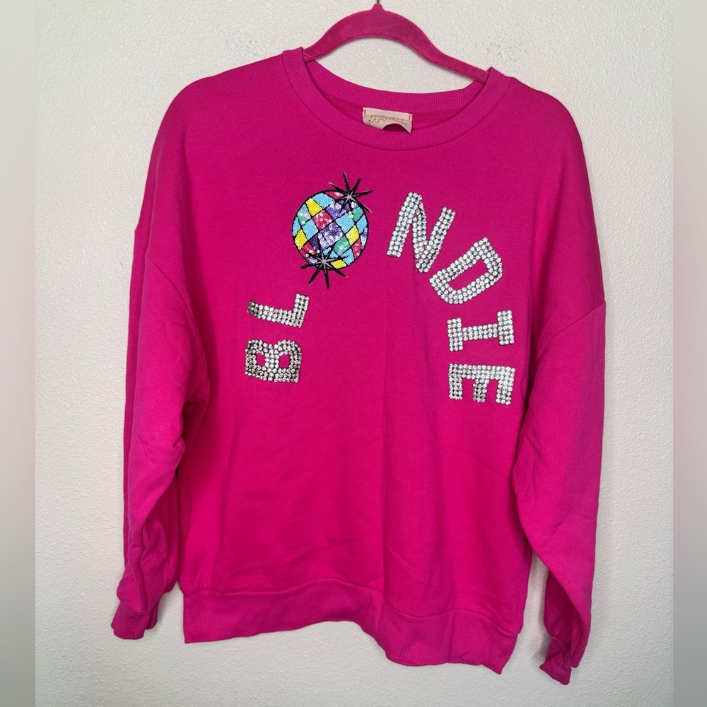 Judith March Blondie pink pullover size S